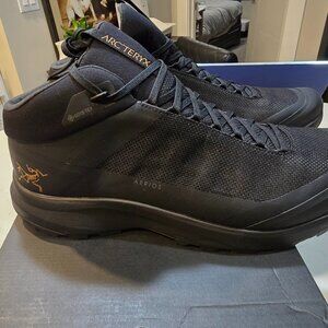 ARC’TERYX MENS Aerios FL Mid GTX Waterproof Hiking Shoes Sz 11.5 Black New